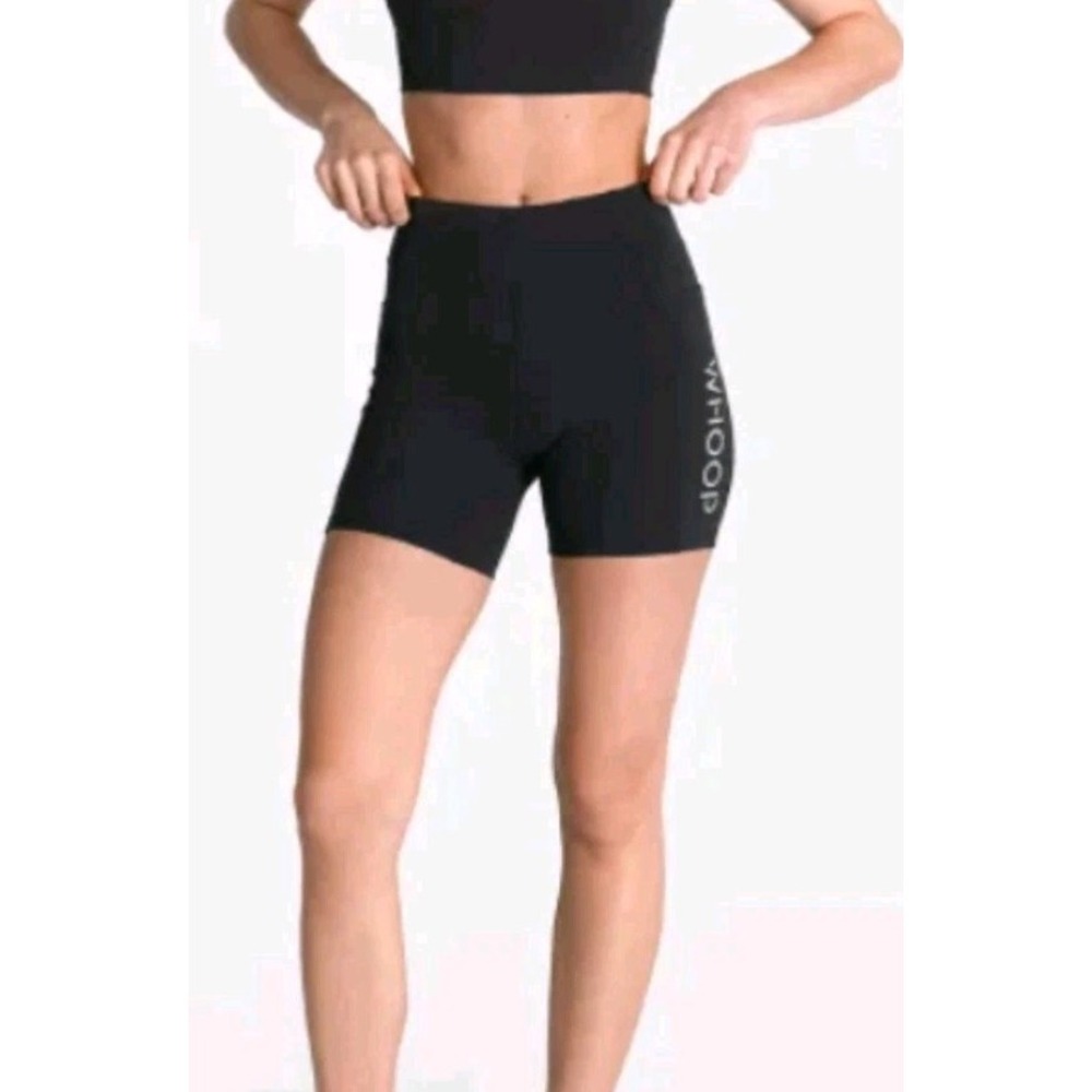 Whoop New Womens Size M Black High Rise Pocketed Training Shorts